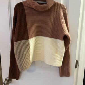 NWT Lulu’s Colorblock Turtleneck Sweater